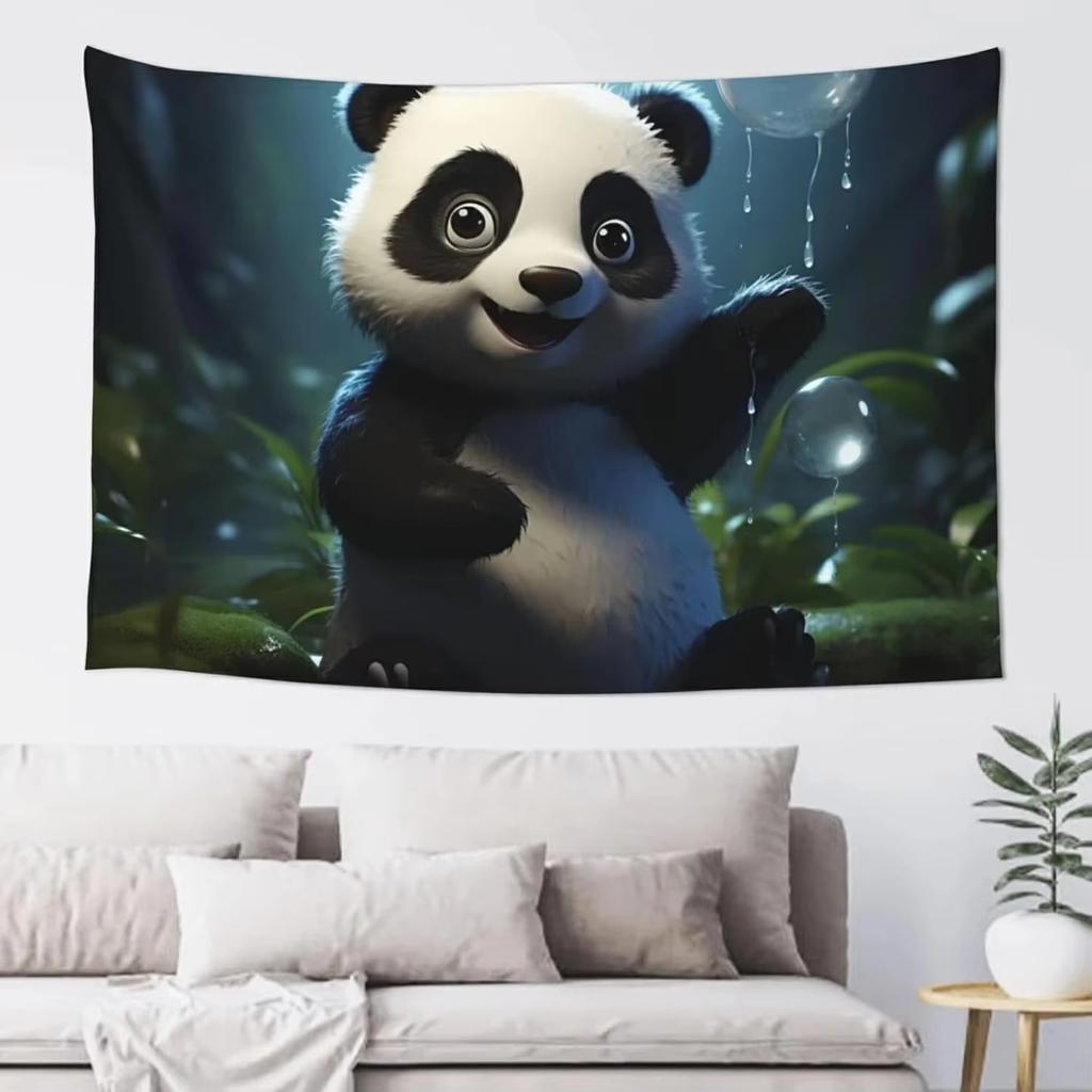 Adorable Animal Art Wall Tapestry Colorful Nature Scene Soft Hanging Decor Perfect Gift for Little Dreamers