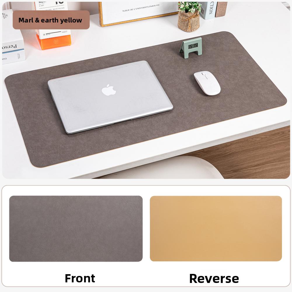 Retro Cowhide Textured Desk Mat, Double-sided, Stain-resistant, Extra-large Mouse Pad, Office Computer Mat, Writing Mat, Desk Mat