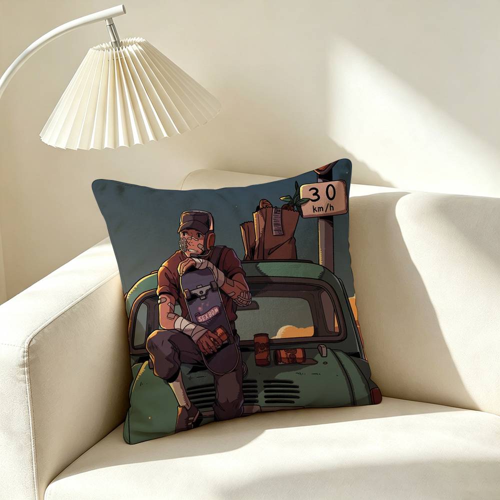 G-Game Team Fortress 2 Pillow Case Square Double-Sided Sofa Cushion Cover Bedroom Bedside Pillow