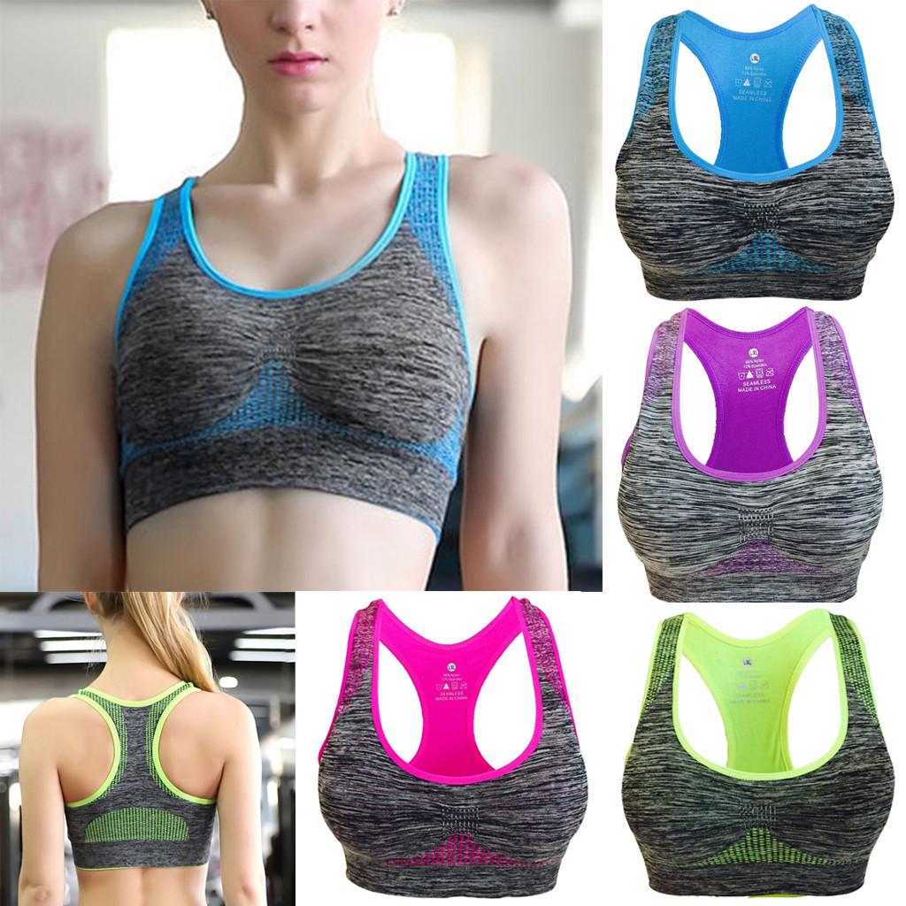 Details about / Sports Bra High Impact Beautiful Back Women Underwear Push Up Padded Gym Yoga