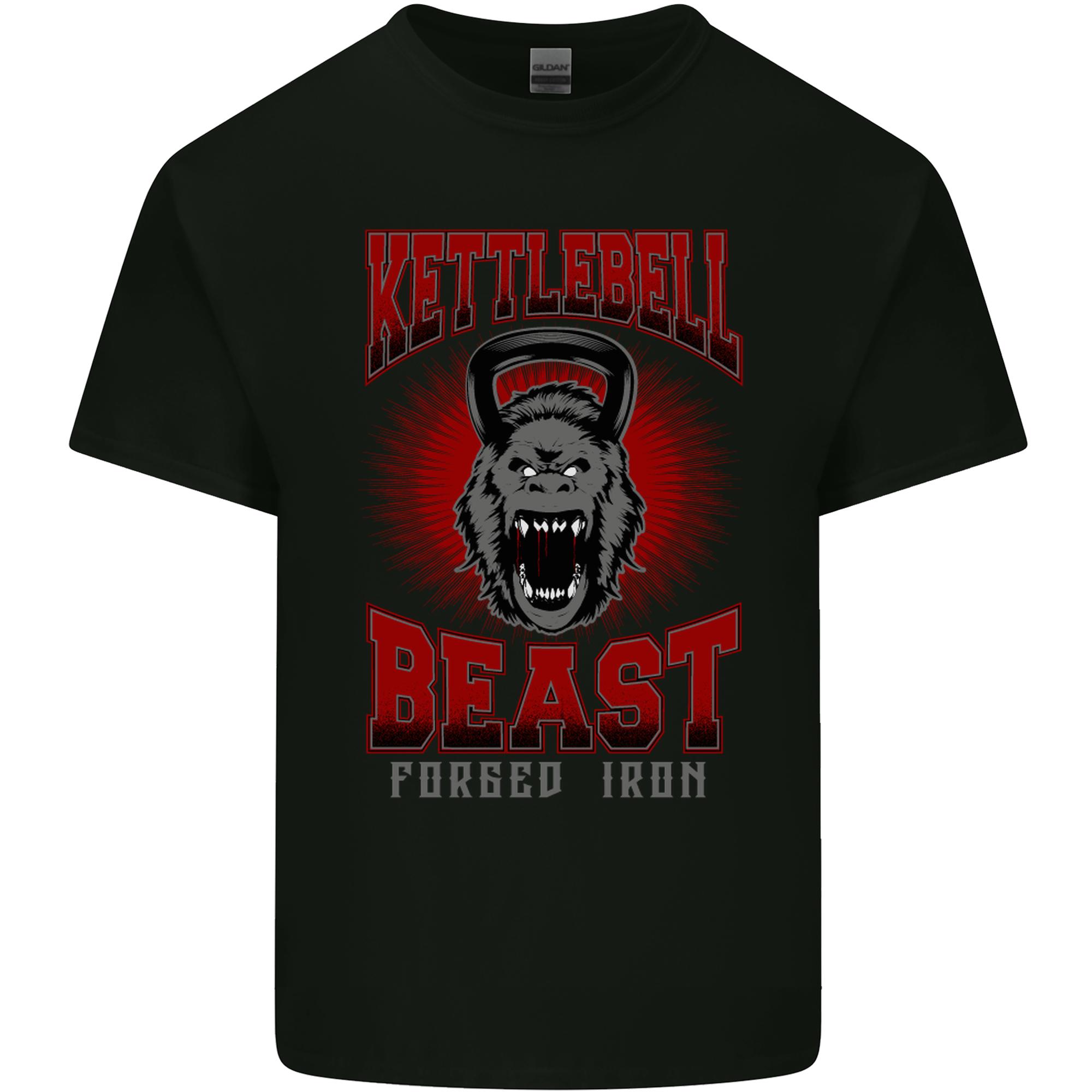 Kettlebell Beast Gym Training Top MMA Unisexs Light Cotton TShirt S