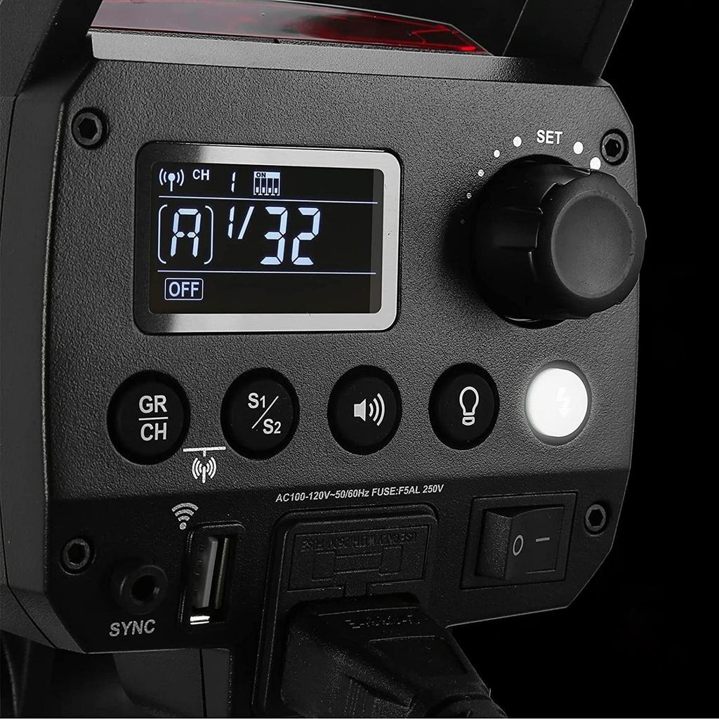 Godox MS300-V Lumină bliț de studio actualizată 300Ws Lumină stroboscopică GN58 0,1-1,8S Timp de reciclare 5600+/-200K