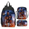 Printed Backpack Set 3-Piece Cartoon Movie Themed School Bag for Kids