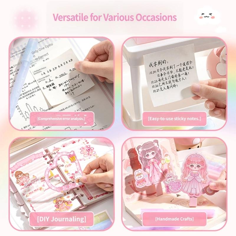Liquid Adhesive Pen Set 4 Piece Fine Tip Paper Craft Adhesive Large Capacity Portable Plastic Design for Journaling Scrapbooks