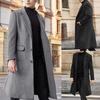 Trench coat in lana termica monopetto lungo slim fit da uomo moda invernale