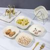 Snackteller, Süßigkeitenschale, Kunststoff, glatte Oberfläche, Snack-Obstteller für die Küche, flacher Boden, Knochen-Spuckschale, ideal zum Servieren
