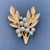 Retro Gold Barock Stern Mond Bogen Tulpe Ginkgo Brosche