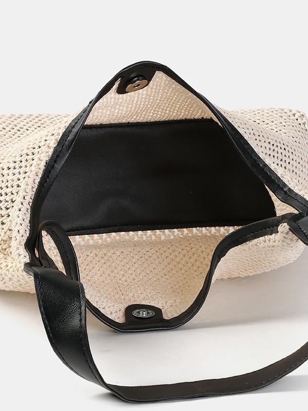 Korean Cross-border Woven Straw Tote: Large Capacity Beach & Shoulder Bag for Women