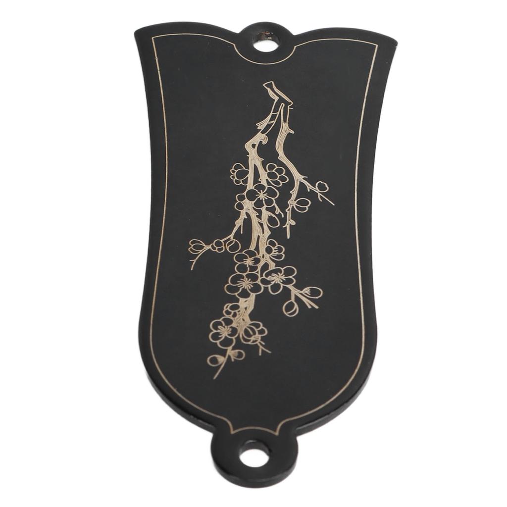 Guitar Truss Rod Cover Decorative Iron Black Plum Blossom Pattern Bell Shape 2 Holes Electric Guitar Parts