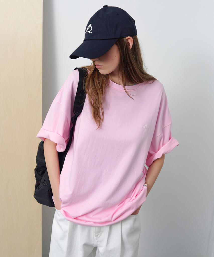 Leuba Laid-Back Logo T-Shirt - Cotton-Candy Pink