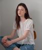 BUT'TON [10Th]Doby Pleats Blouse (Ivory)