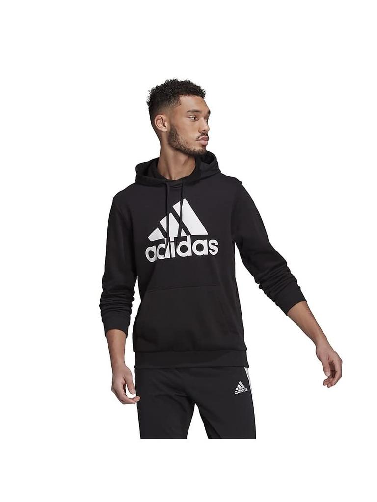 Adidas Essentials Big Logo Size L Hoodie, Men's, Black/White (GK9540),