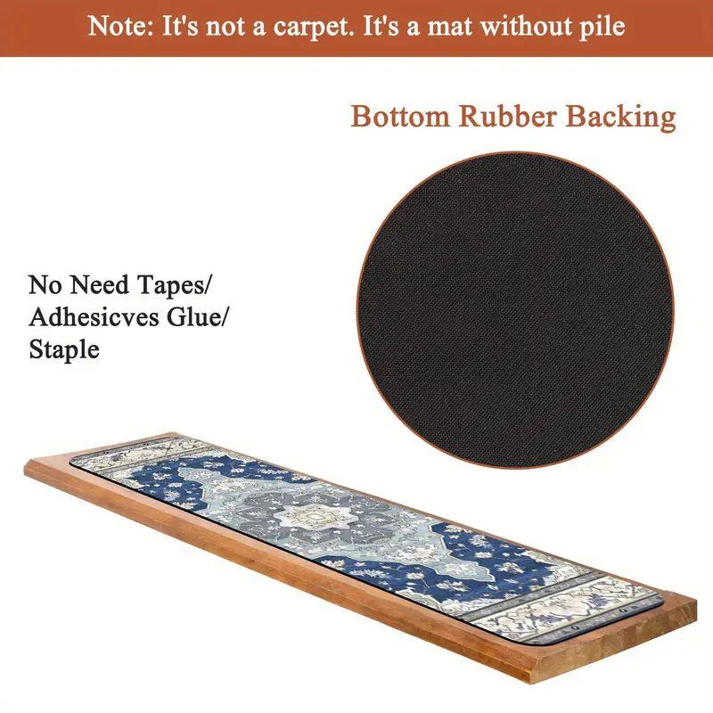 4/7/10/15pcs Bohemian Stair Treads Reusable Rubber Indoor Safety Mats for Pets Children Elderly Non-Slip Stair Carpet