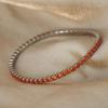 Multicolor Zircon Gold-Plated Titanium Steel Elastic Bracelet