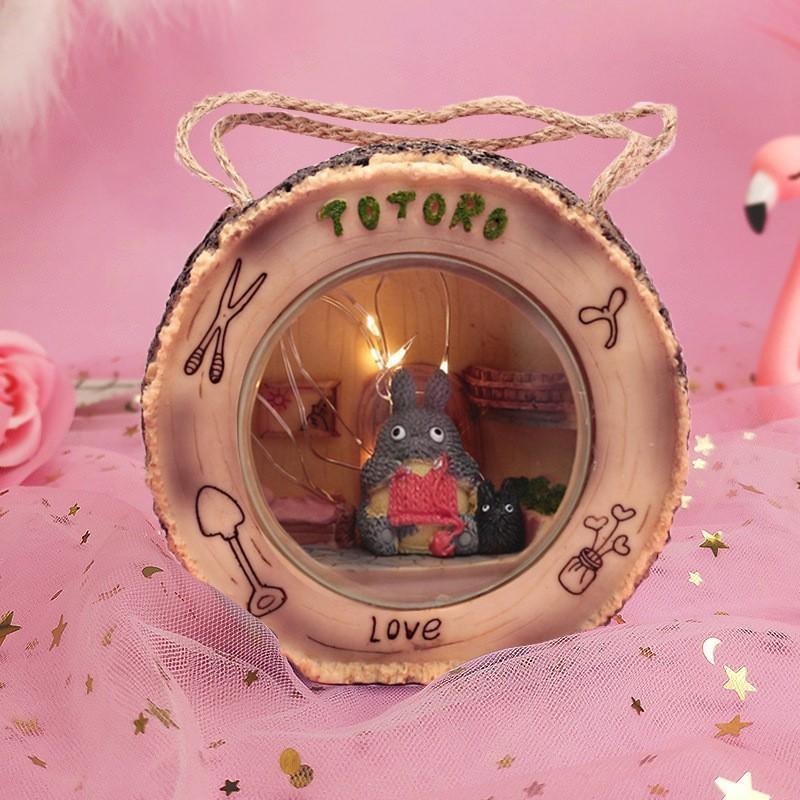 

My Neighbor Totoro Resin Ornament With Soft Light For Bedroom And Living Room Decor Knit Sweater
