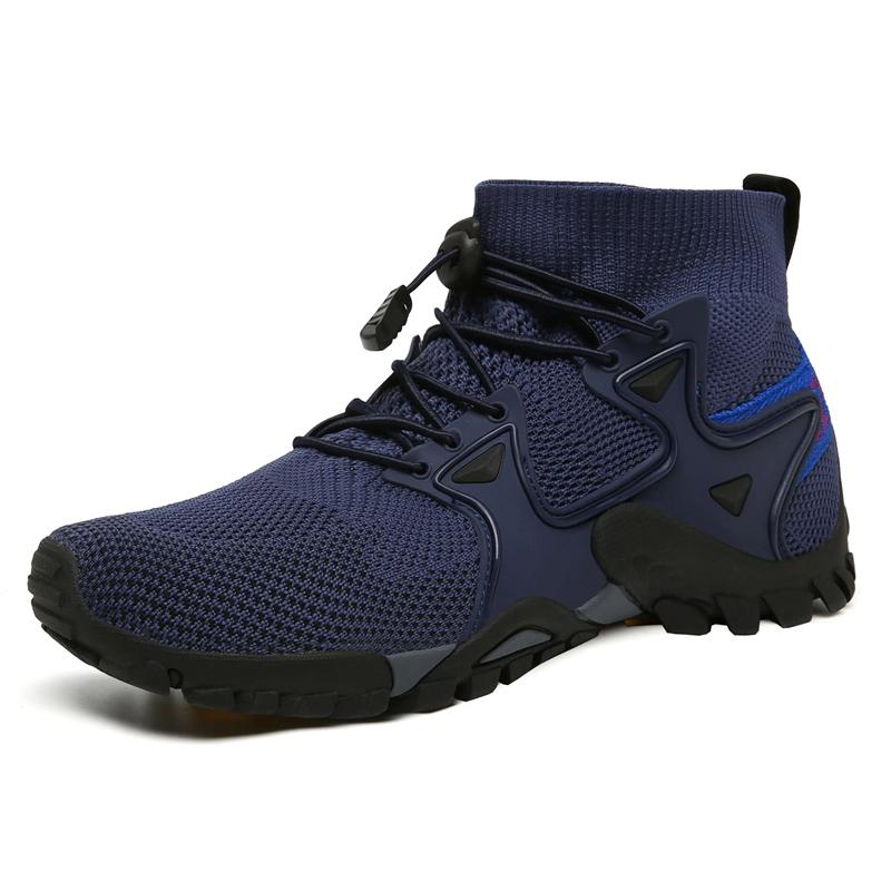 Hiking Boots Mens Outdoor Athletic Sports Trail Running Shoes High-Top Barefoot Upstream Water ShoesTrekking Climbing Sneakers