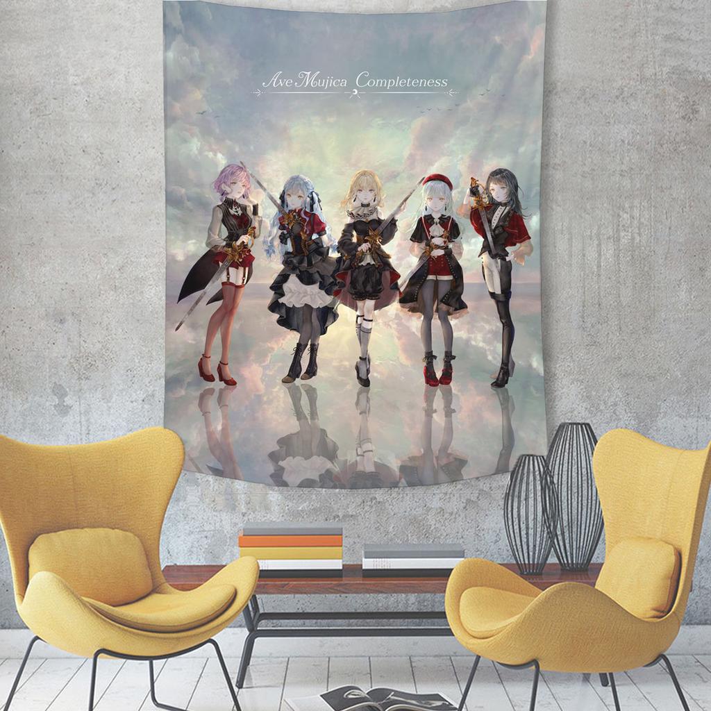 Girl Band BangDream AveMujika Japanese Anime Game Togawa Saki Tapestry Bohemian Wall Hanging Decor Perfect for Bedroom