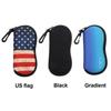 Soft Sunglasses Case with Carabiner, Ultra-Light Portable Neoprene Zipper Glasses Case, Safety Zipper Eyeglass Pouch