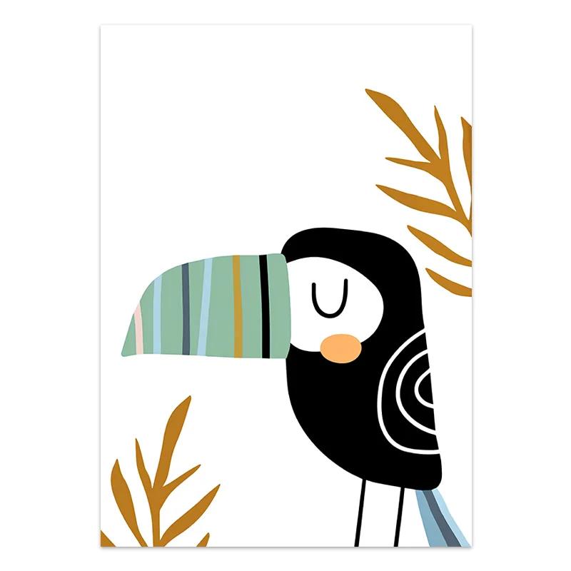 The Alphabet Rainbow Gate Lion Bird Wall Art Canvas Painting Nordic Posters And Prints Cartoon Wall Pictures For Kids Room Decor