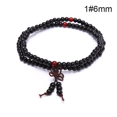 6/8Mm Natural Sandalwood Buddhist Buddha Meditation Beads Bracelet For Women Men