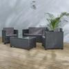Black Resin Garden Furniture "Belem" 4 Seats Wilsa Garden