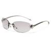 New jennieyk ladies rimless stars Internet celebrity sunglasses trimmed metal sunglasses
