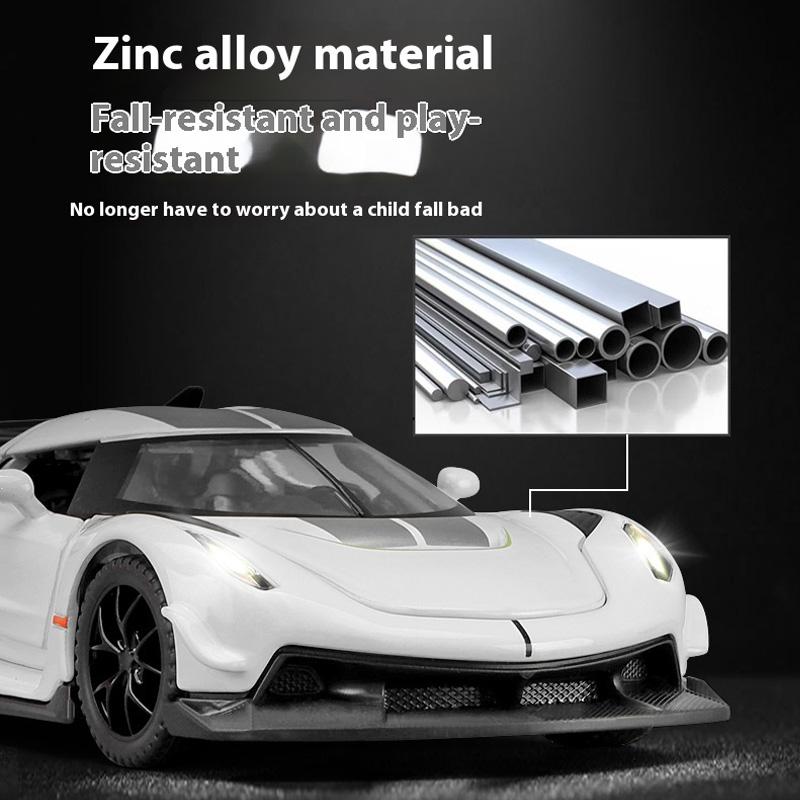 1:32 Cool Simulated Sports Car Alloy Model, High-Quality Alloy Material, Simulated Sound Effect, Return To Power