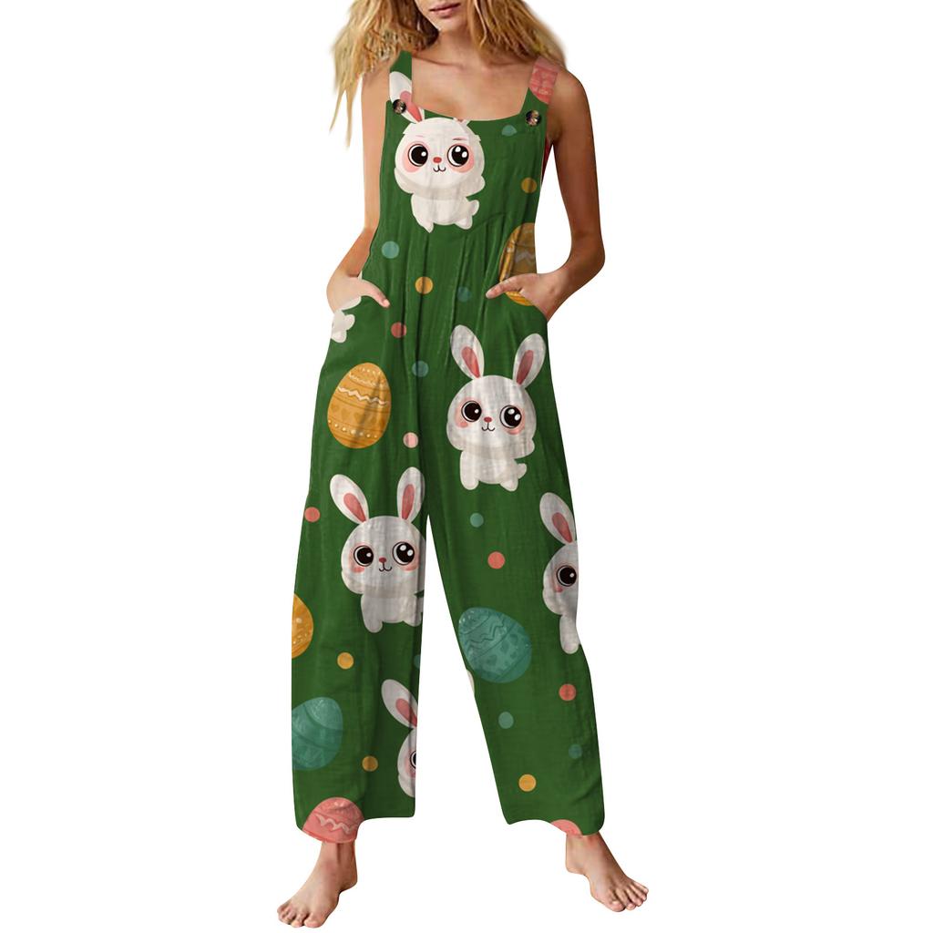 Women's Jumpsuit Printed Casual Loose Jumpsuit