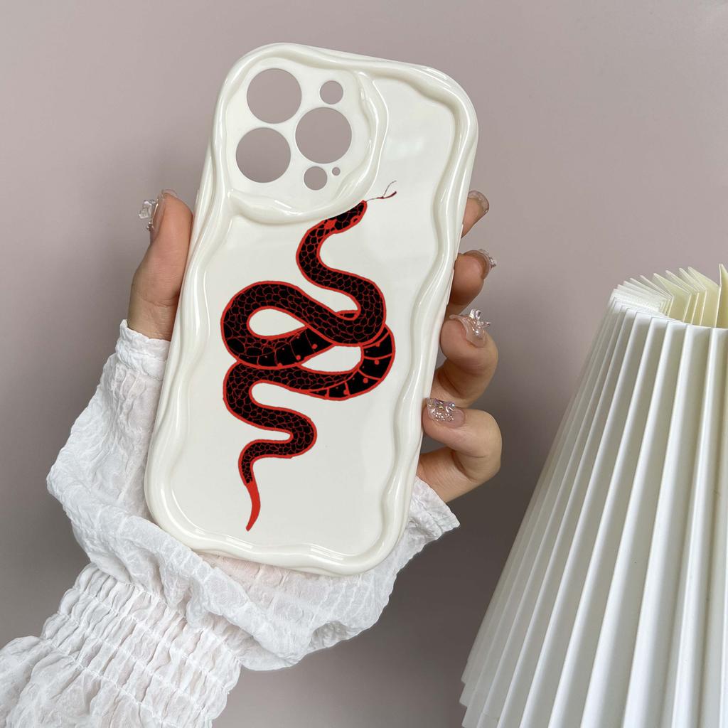 N73 Schwarzgold Schlangenmuster Weiche Wellenförmige Handyhüllen für iPhone 14 Pro Max 13 mini 15 Plus XR 7 8 6 XS Max 12 11 Schutz-Bumper-Hülle