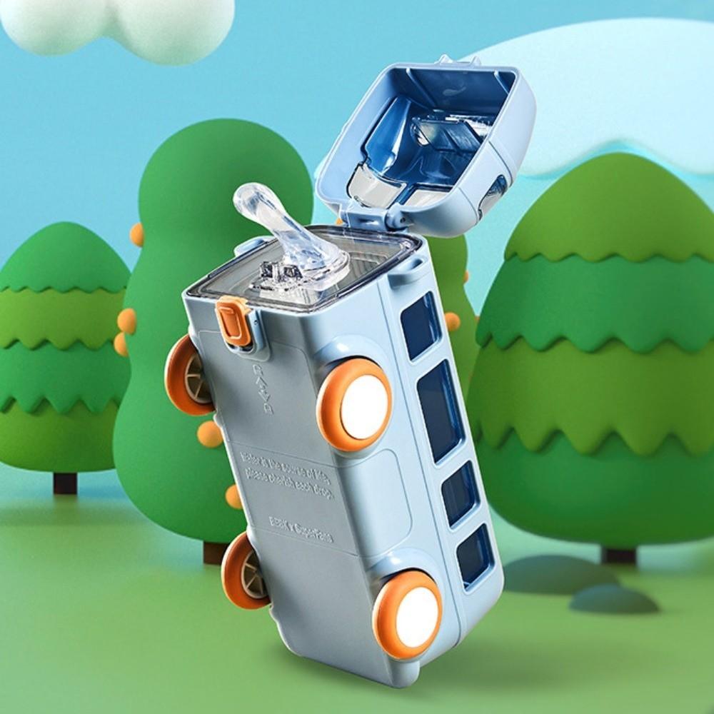 Borraccia da 500 ml per Bambini con Autobus e Tracolla Borraccia per Bambini Scuola