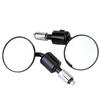 1 Pair 7 8  Round Handlebar Bar End Rear View Mirrors Motorcycle Motorbike Sidemirror Black