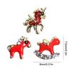 10Pcs 2026 New Year Horse Alloy Nail Art Jewelry Rhinestone Glitter Flatback Nail Decoration Diy 3D Of The Horse Ornaments Charm