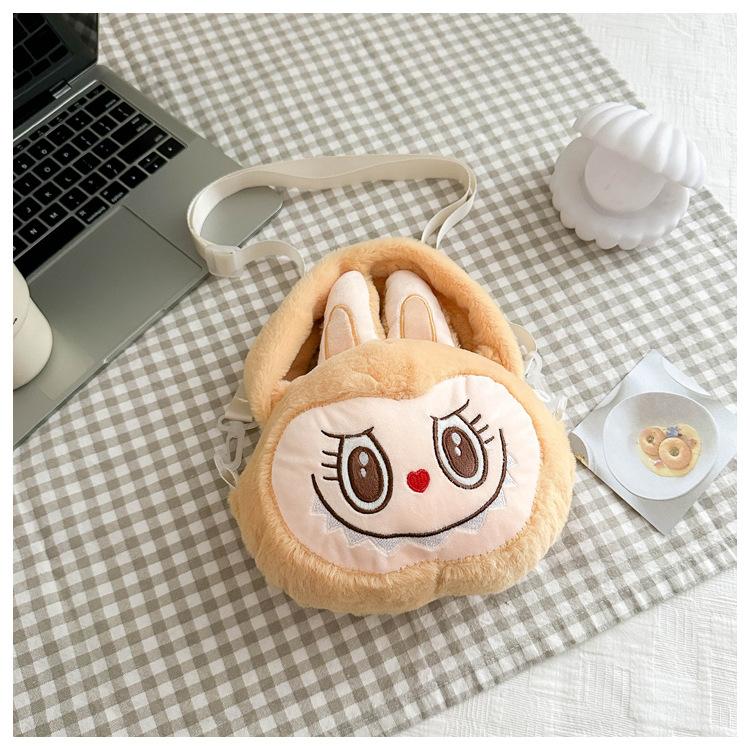 Elf Cartoon Peripheral Plush Toy Cute Labubu Shoulder Bag Girly Crossbody Storage Bag