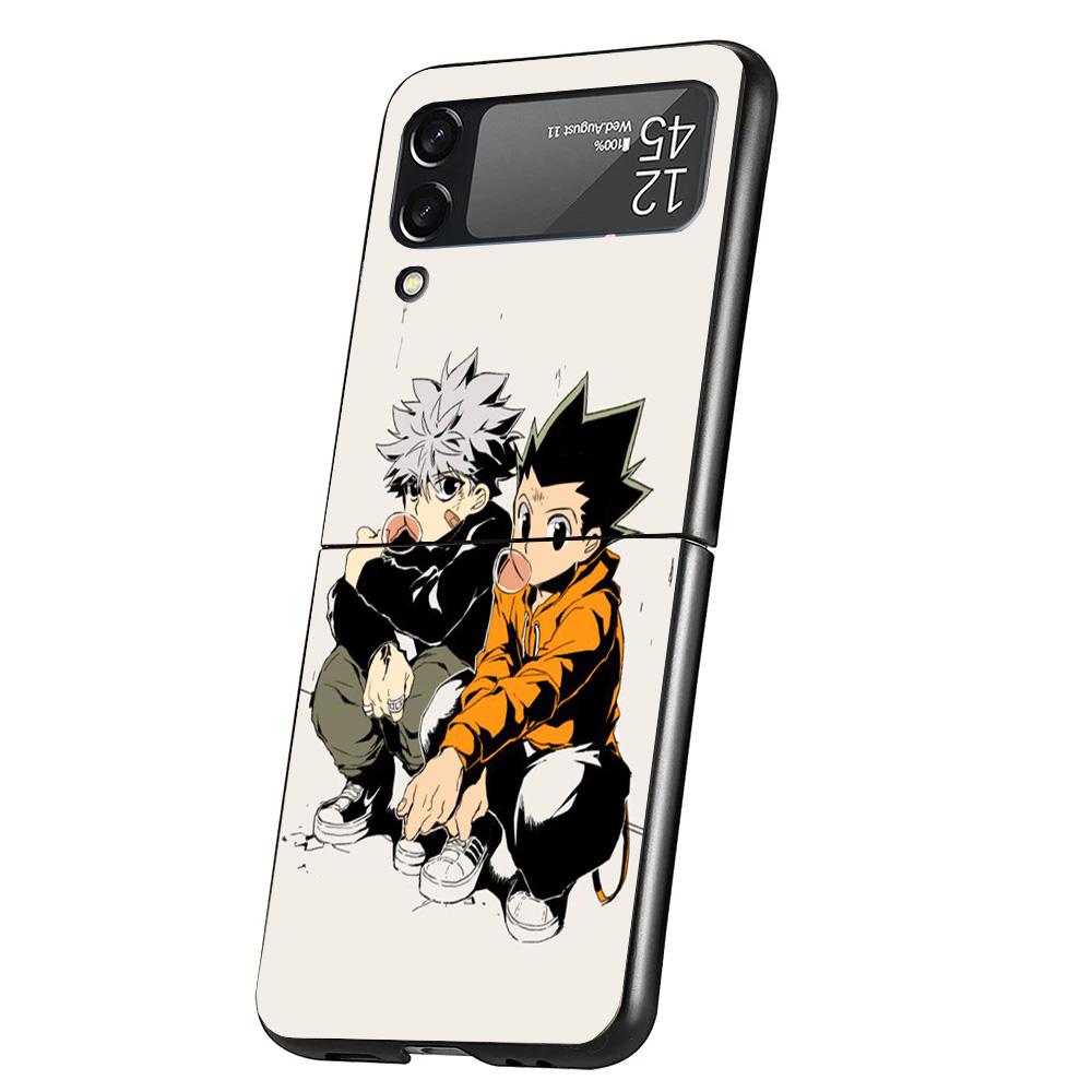 Hunter X Anime Cover Phone Case For Samsung Galaxy Z Flip 7 6 5 4 3 5G Flip7 Flip6 Flip5 Flip4 Flip3 Black Fundas Shell Galaxy Z
