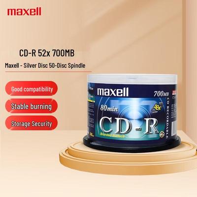 Maxell CD-R 52x 700MB Leere beschreibbare Discs - 50er Spindelpackung