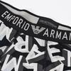 Emporio Armani Boxer Briefs with Logo Size White and EM000232 AF10794 Made in Men's Print, M, Black, FC110, Italy.