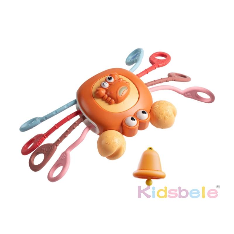 Toddler Finger Pull String Activity Toys Baby Montessori Sensory Travel Toys Silicone Unicorn Rocking Horse Early Education Play зелёный