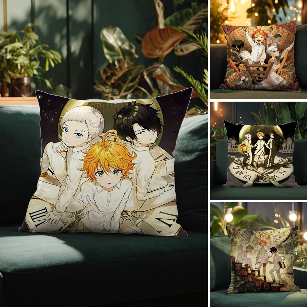 The Promised N-Neverland Pillow Case Pattern Printed Pillowcase For Living Room Sofa Cushion Cover & Bedroom Decor