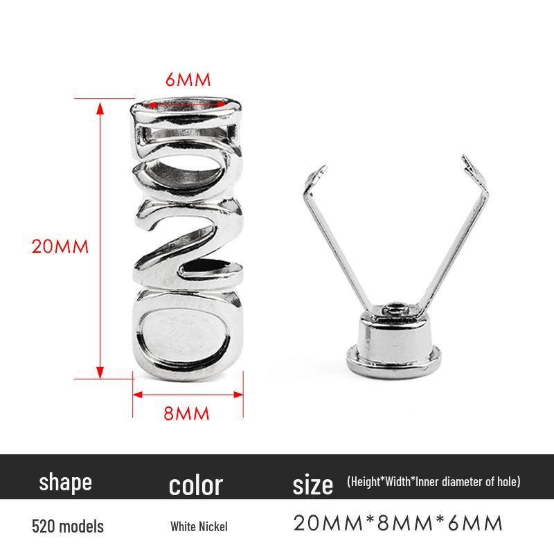 Metal Bell Clip Cord Pendant for Down Jackets and Hoodies with Removable Stopper Button