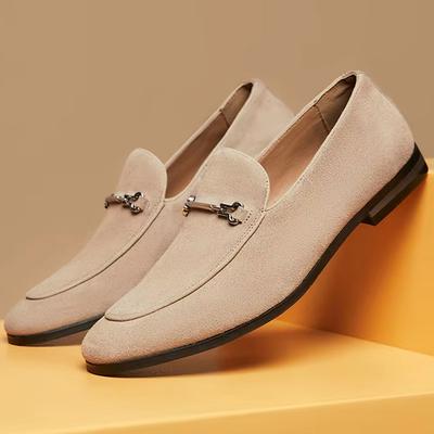 Mode Mode Britischer Gentleman Slipper Neu Retro Echtes Leder Wildlederschuhe Designer Formell Hochzeit Abschlussballkleid Heimkehrschuhe
