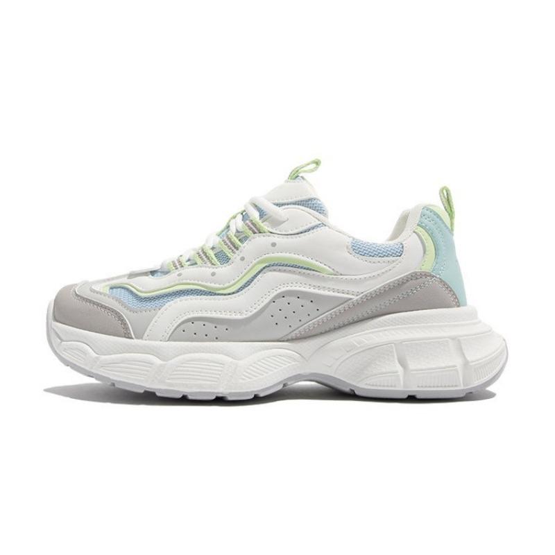 College style retro lace-up dad shoes women's autumn new color matching running shoes student versatile sports shoes