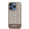 Dkny Dkhmp15Lpsospw Iphone 15 Pro6.1 Brązowy/Brown Hardcase Leather Printed Pattern Metal Logo Magsafe