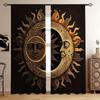 2-Panel 3D Printed Thermal Curtains for Bedroom & Living Room - Noise Reducing, Light Filtering with Rod Pocket Design
