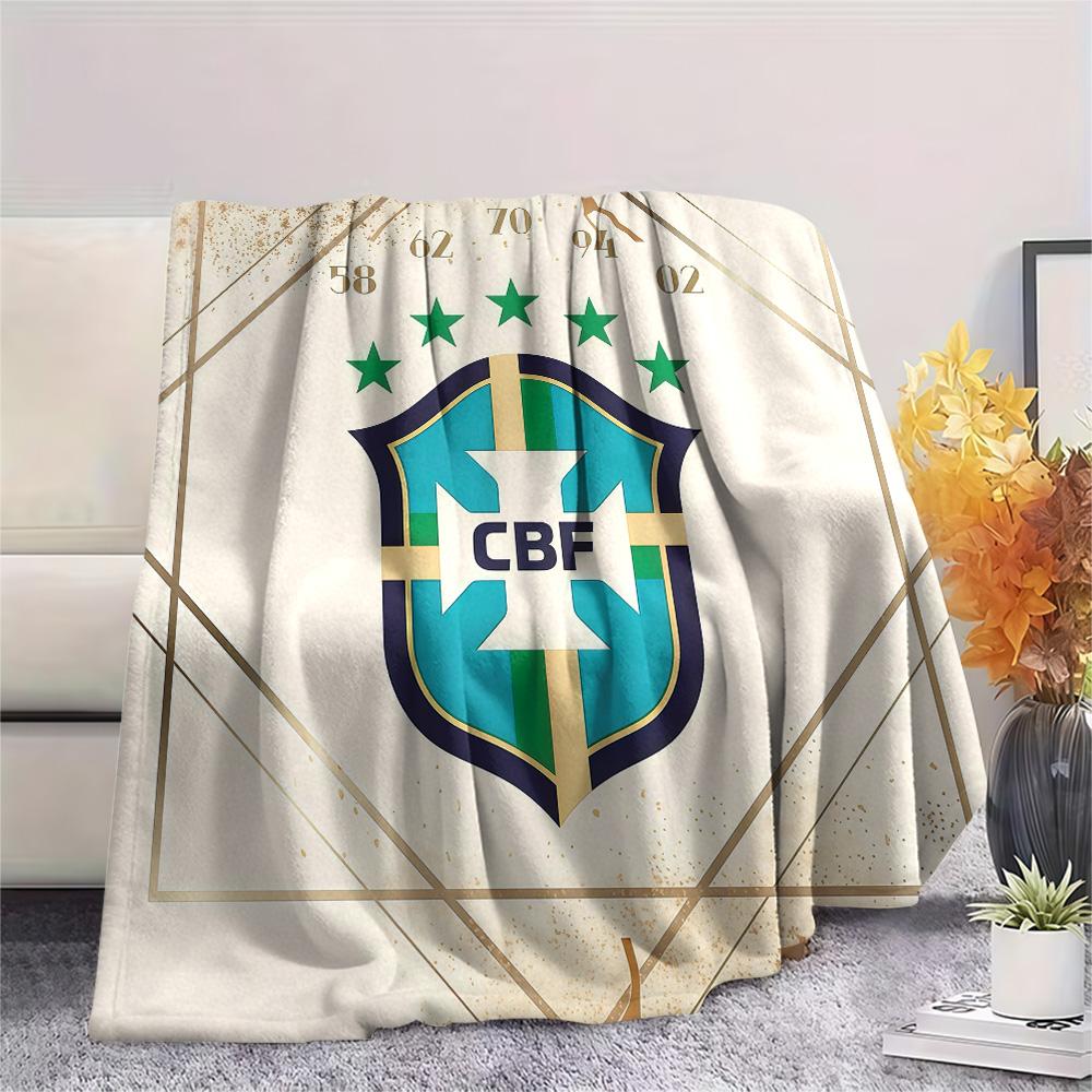 Brazil National Football Team2 Flannel Blanket, High quality Comfortable for All Seasons, Home Decor, Warmth and Comfort