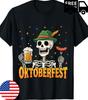 Oktoberfest Grappig Skelet Drinkt Duits Bier Schattig Unisex T-shirt