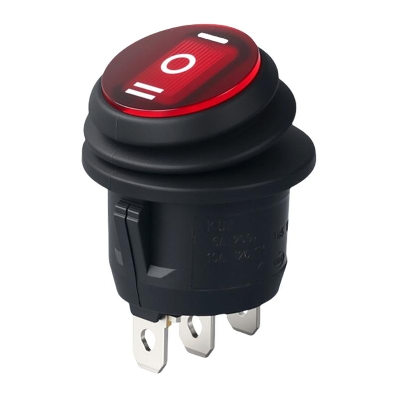 Water Resistant Round Rocker Switches 3 Pin 3 Position Industrial Control Switches Suitable for Industrial Control panel 