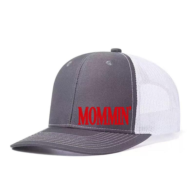 Mommin Printed Adjustable Baseball Cap Snapback Dad Hat Breathable Trucker Mesh Hat Golf Fishing Outdoor Sun Cap