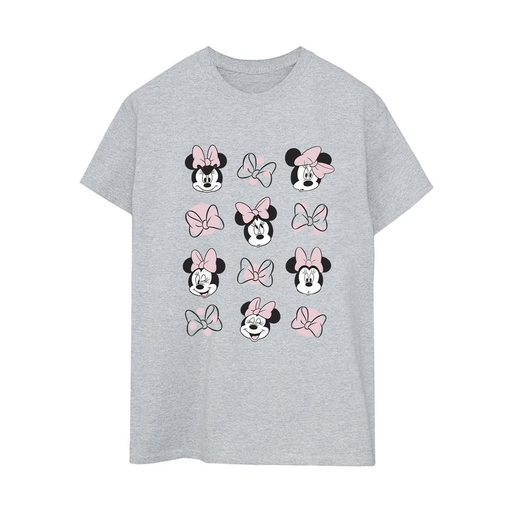 Disney Womens/Ladies Minnie Mouse Multiple Cotton Boyfriend T-Shirt
