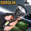 5000LM Rechargeable Flashlight Super Bright LED Portable Spotlights Handheld Searchlight Torch for  Camping Hunting Lamp