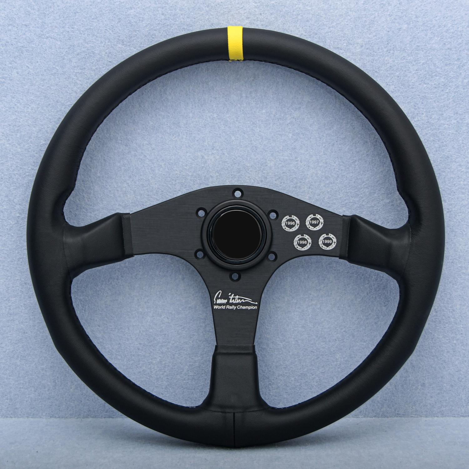 14inch JDM Drifting Sports Car Steering Wheel Flat Suede Leather Racing Steering Wheels Leather 1
